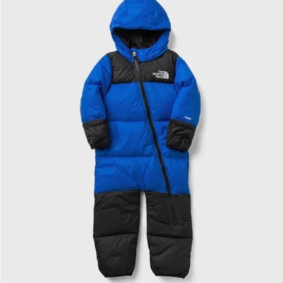 The North Face Infant Baby Nuptse One Piece Suit 6/12m blue black